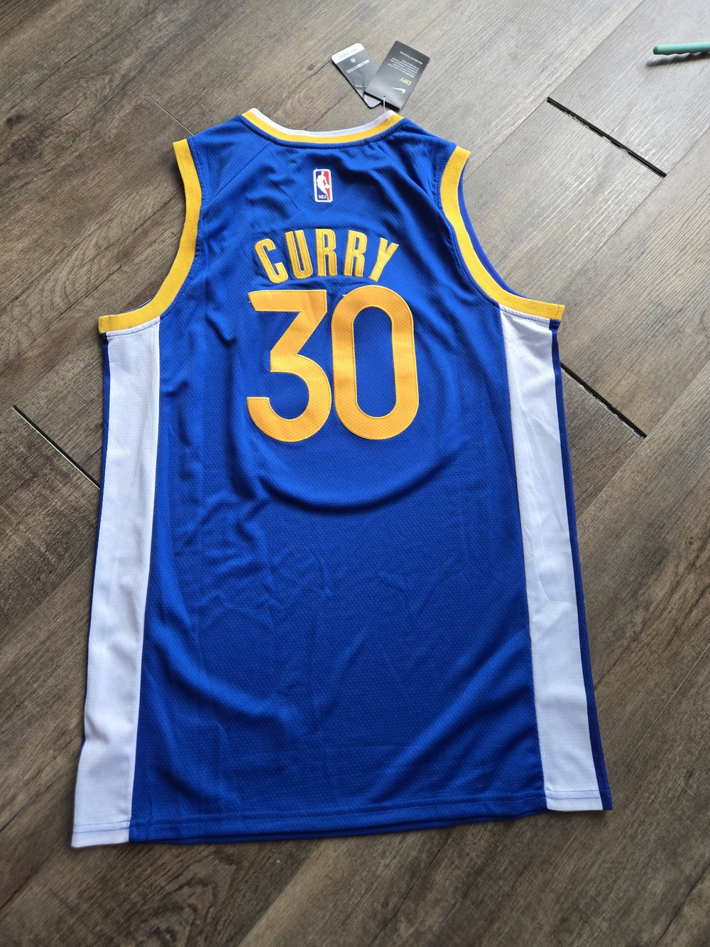 Stephen Curry #30 Blue & Yellow Basketball Jersey